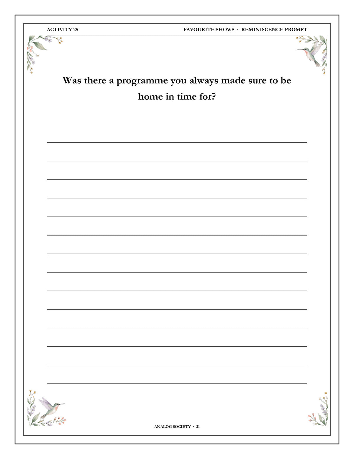 Inside A Memory Book — Films and Television - page 32