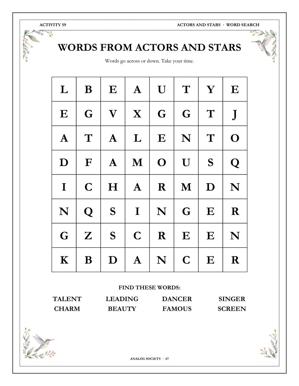 Inside A Memory Book — Films and Television - page 68