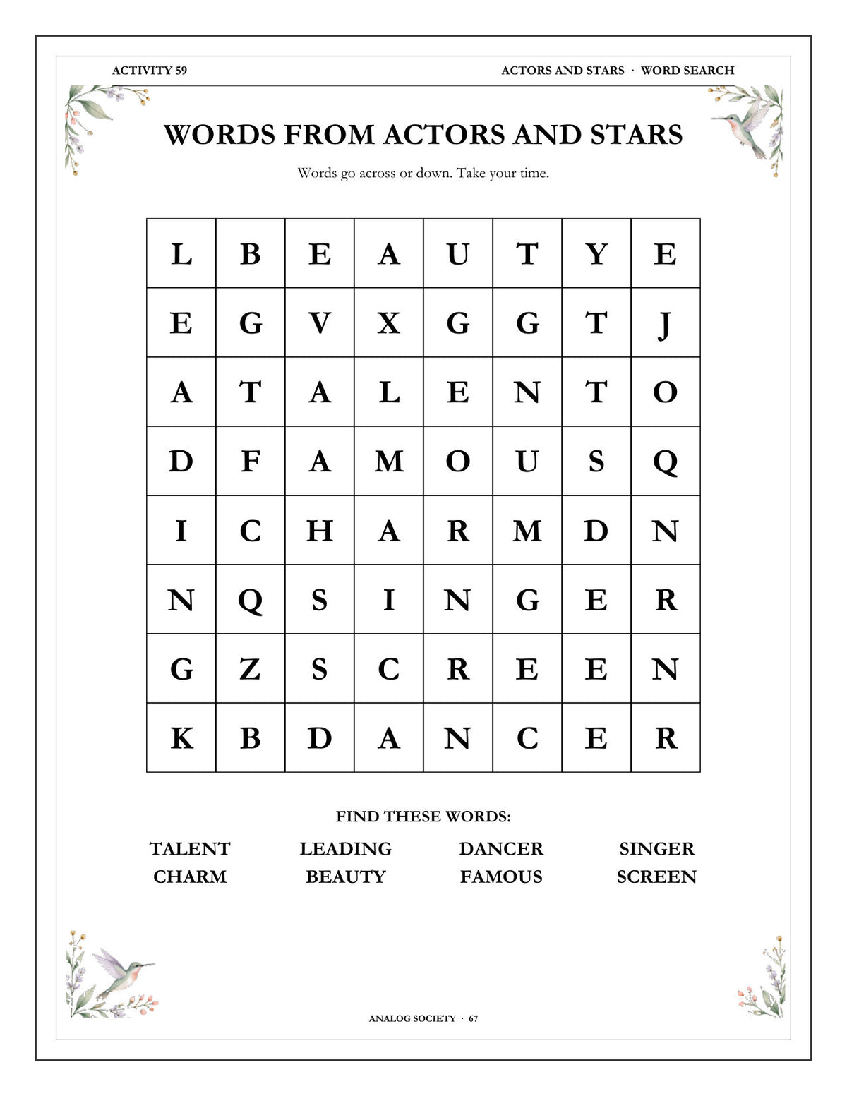 Inside A Memory Book — Films and Television - page 68