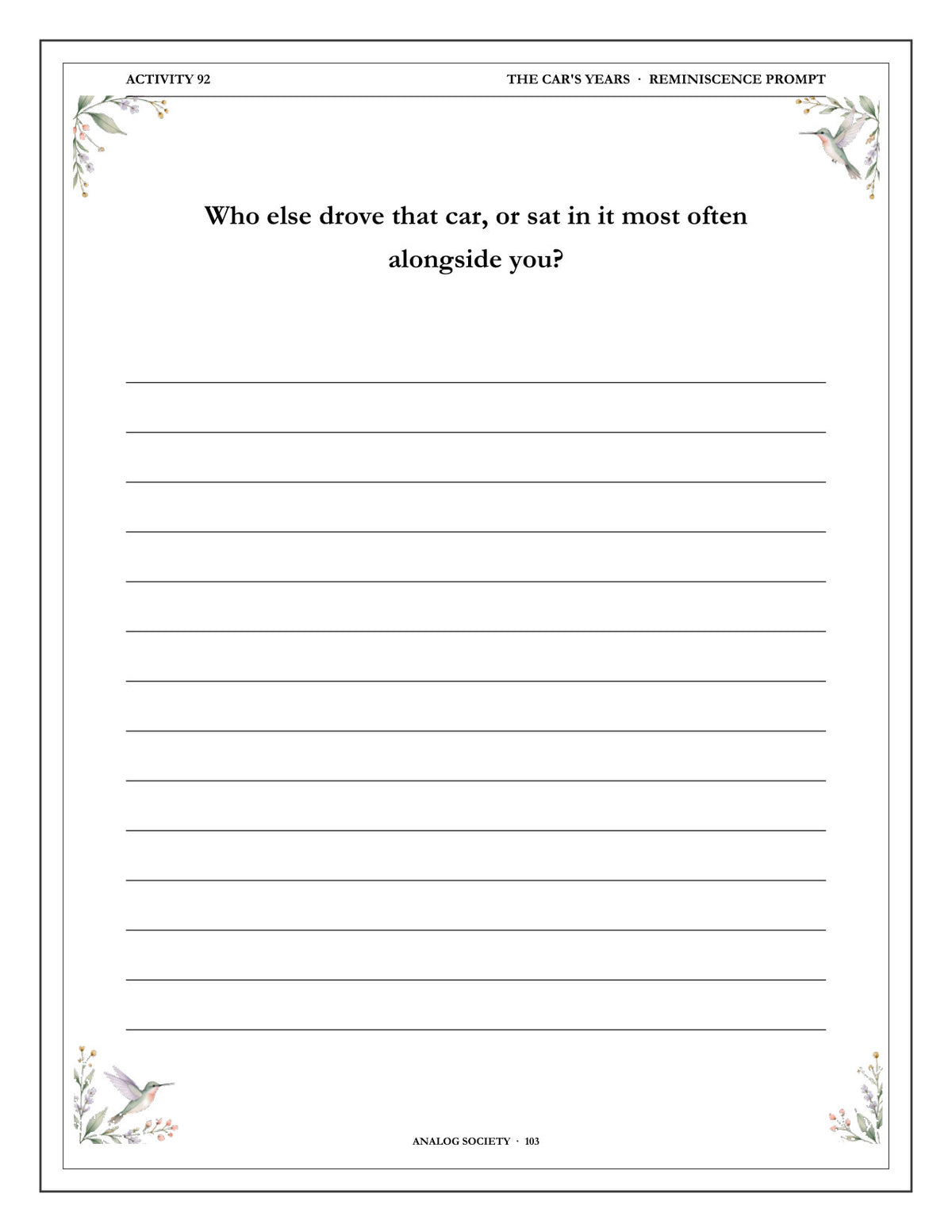 Inside A Memory Book — Your First Car - page 104