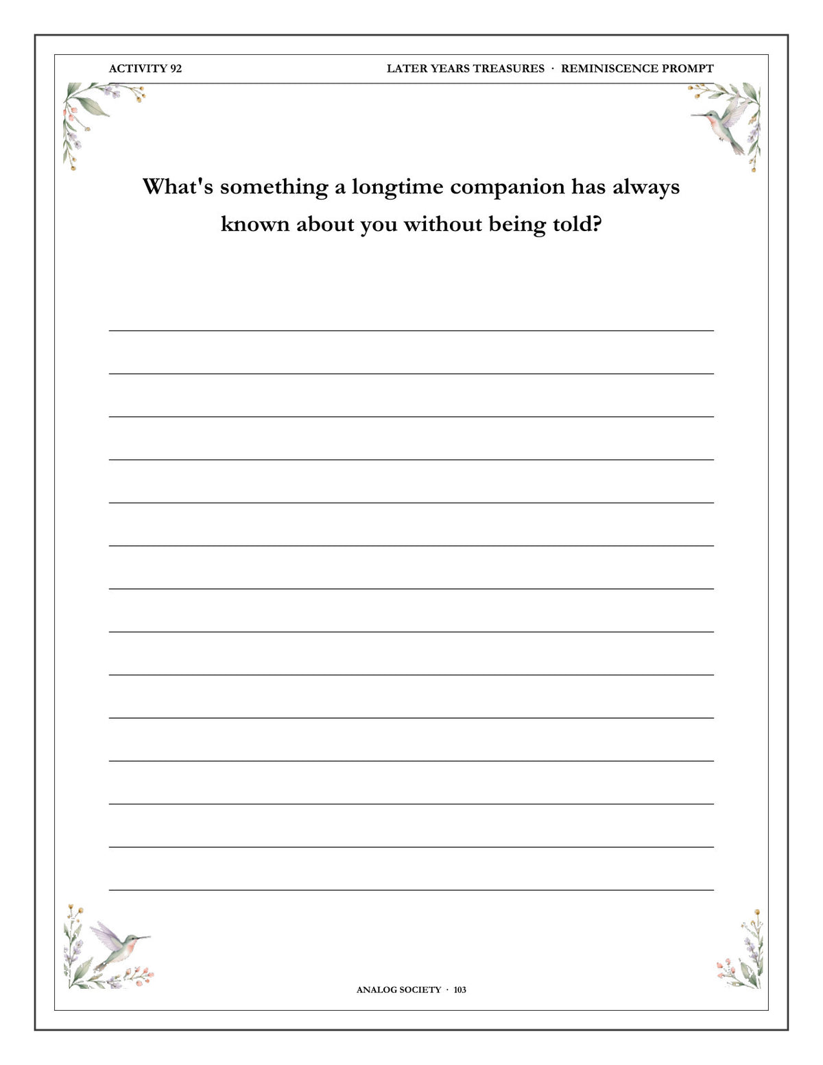 Inside A Memory Book — Friendships and Companions - page 104