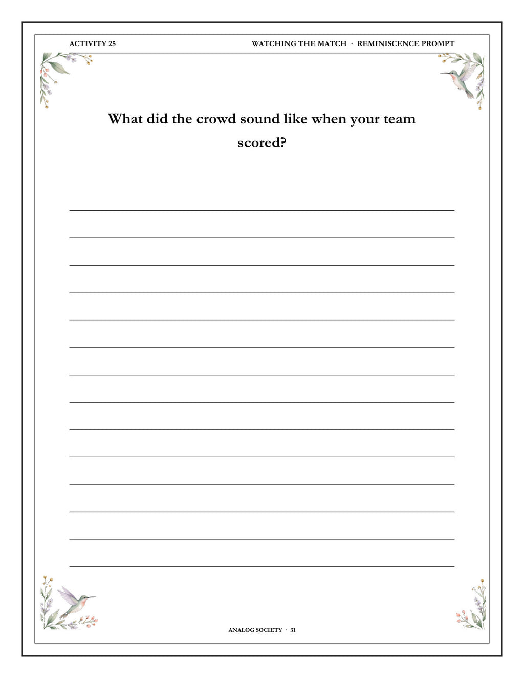 Inside A Memory Book — Sport and Games - page 32