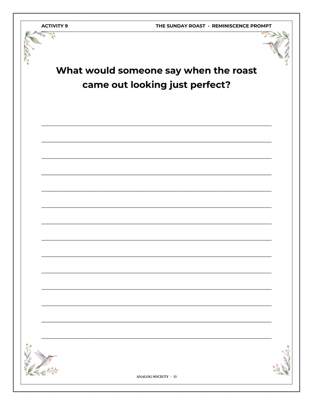 Inside A Memory Book — Sunday Lunches and Family Meals - page 14