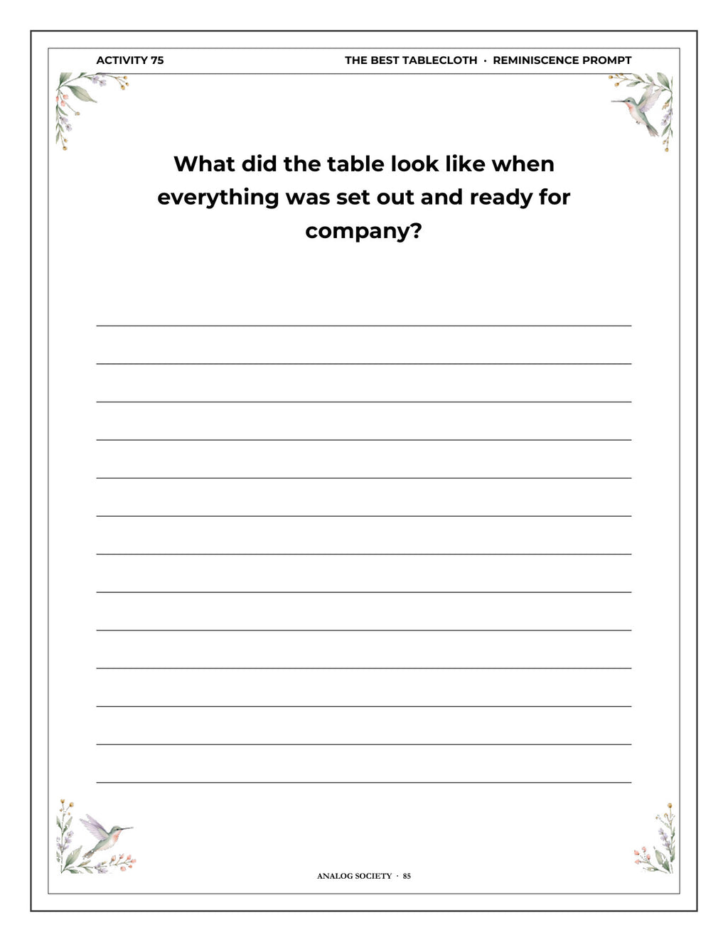 Inside A Memory Book — Sunday Lunches and Family Meals - page 86
