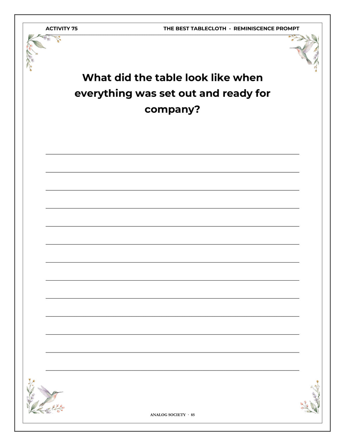 Inside A Memory Book — Sunday Lunches and Family Meals - page 86