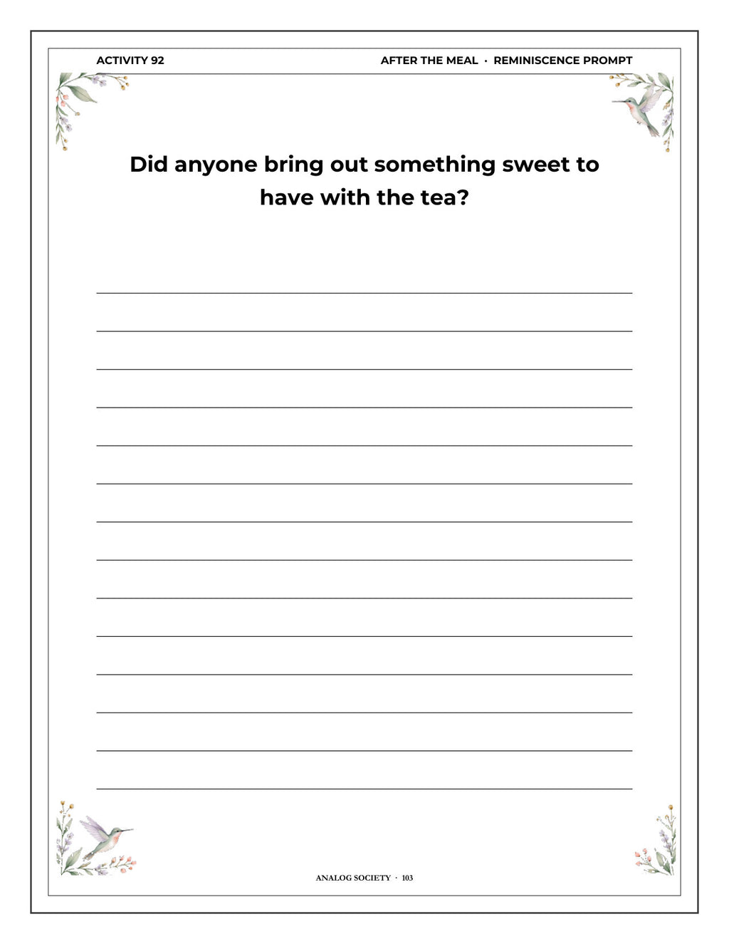 Inside A Memory Book — Sunday Lunches and Family Meals - page 104