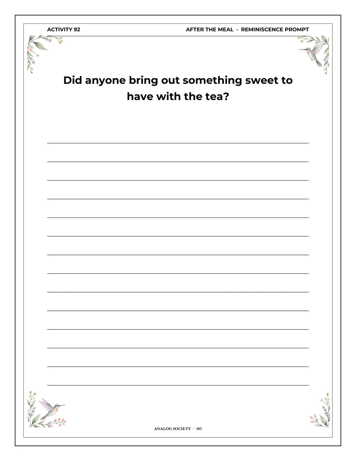 Inside A Memory Book — Sunday Lunches and Family Meals - page 104