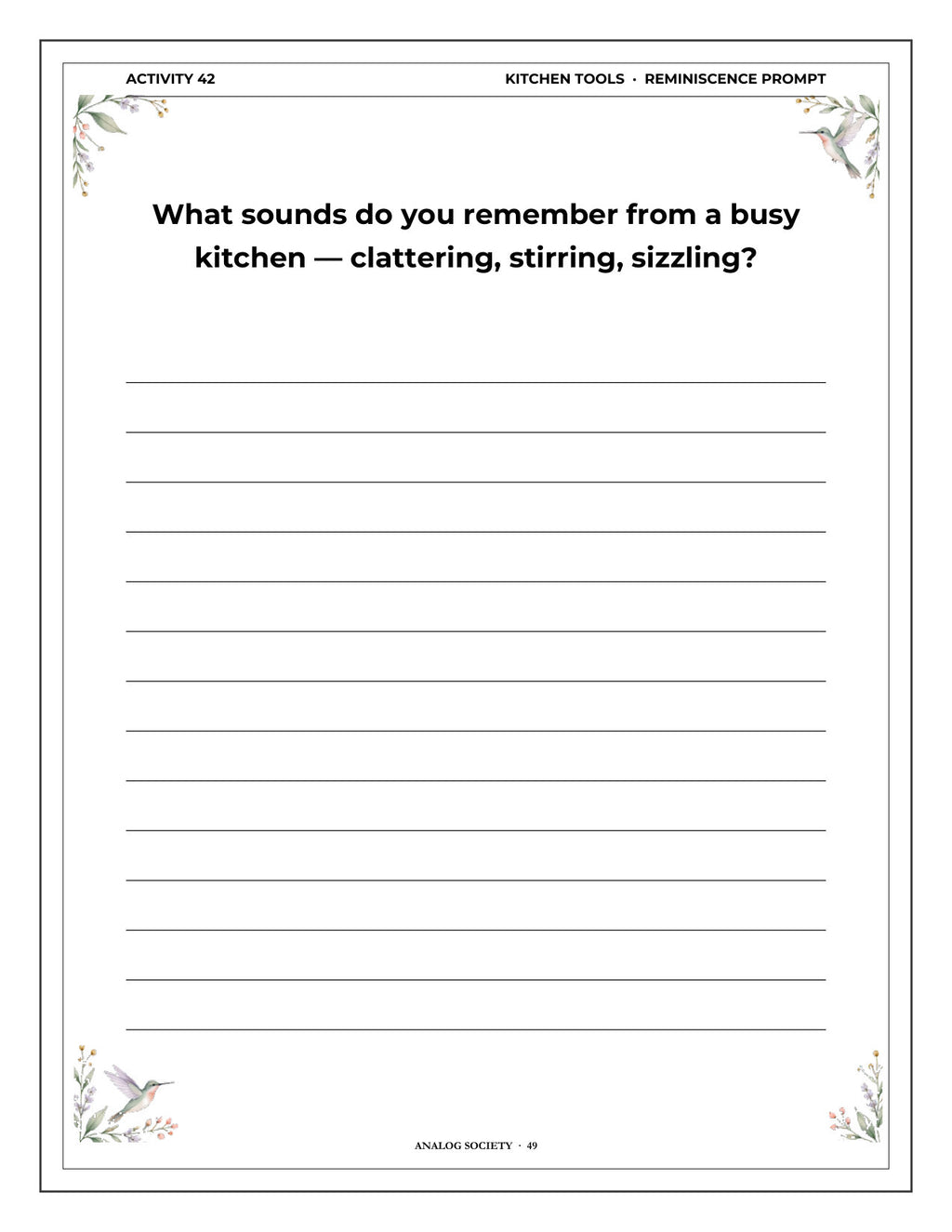 Inside A Memory Book — The Kitchen - page 50