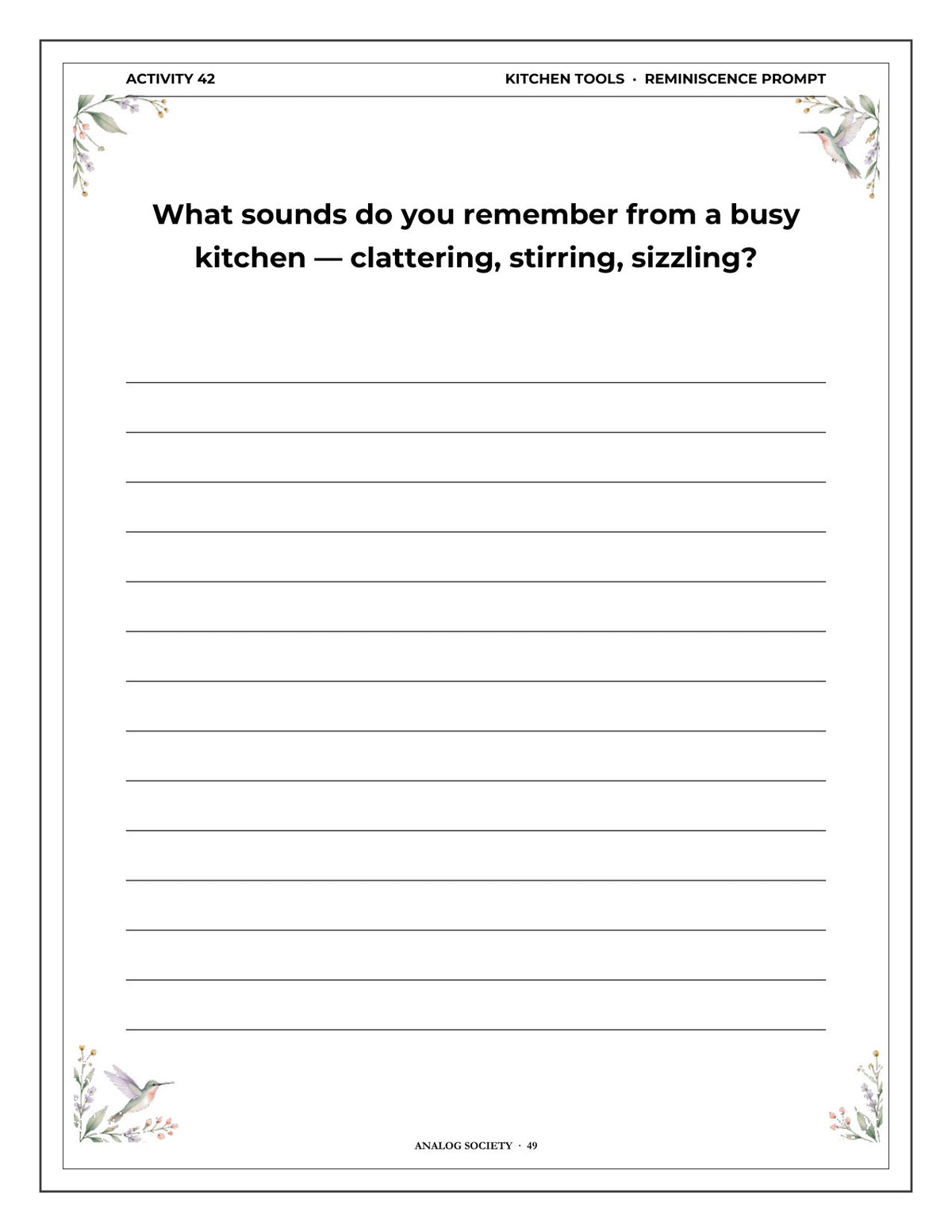 Inside A Memory Book — The Kitchen - page 50