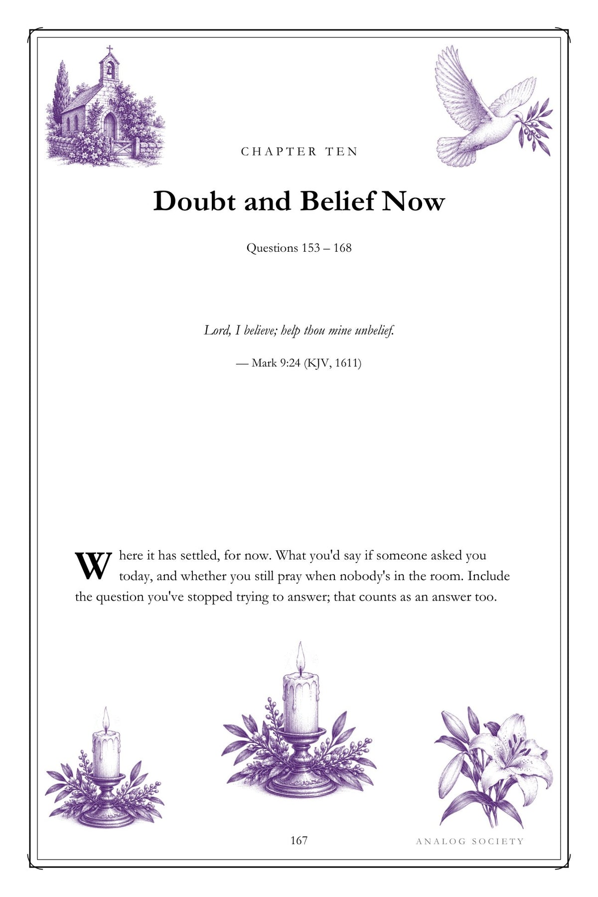 The Faith That Carried Me hardcover gift edition, inside page 167