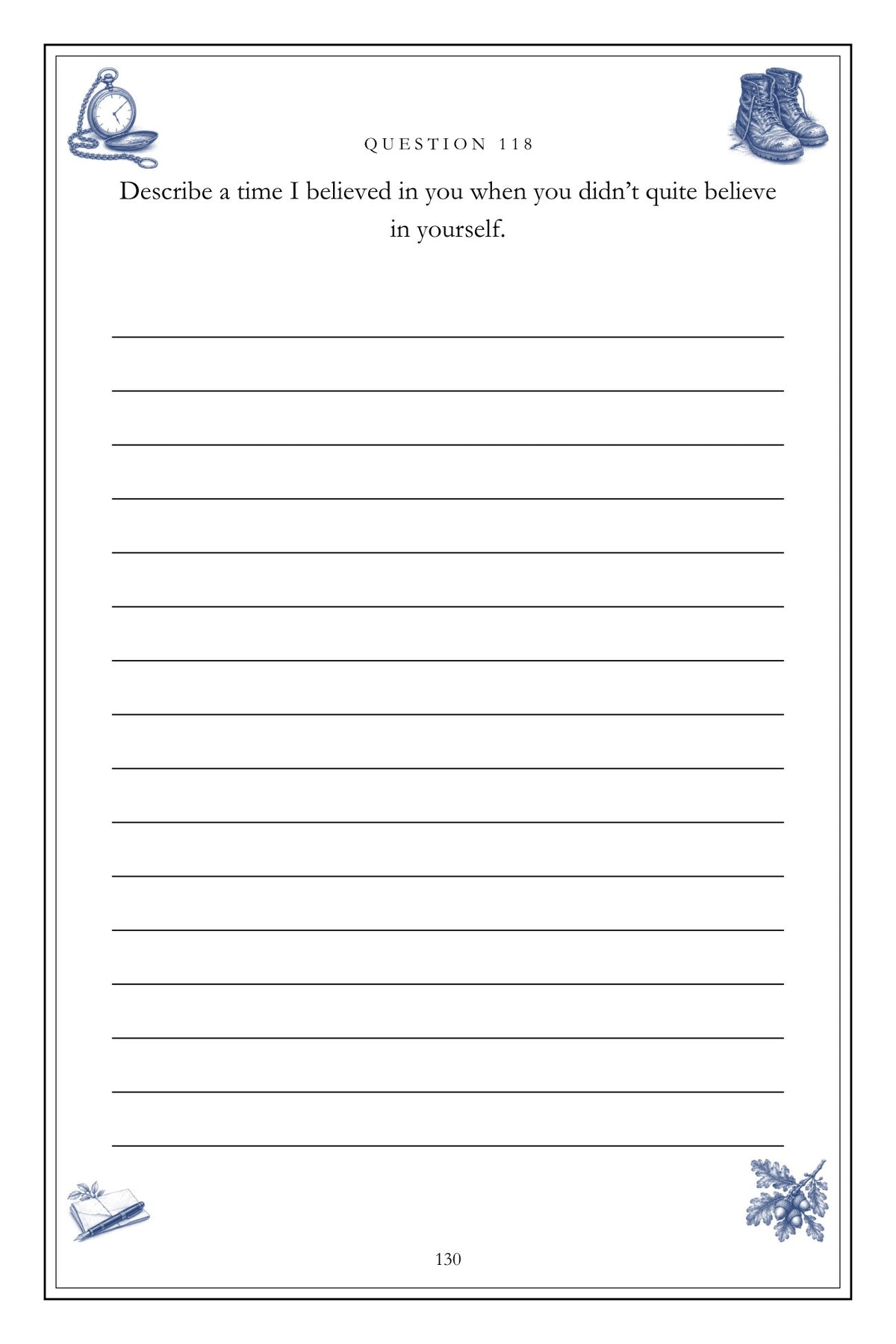 The Man I Married, In 200 Questions hardcover gift edition, inside page 130