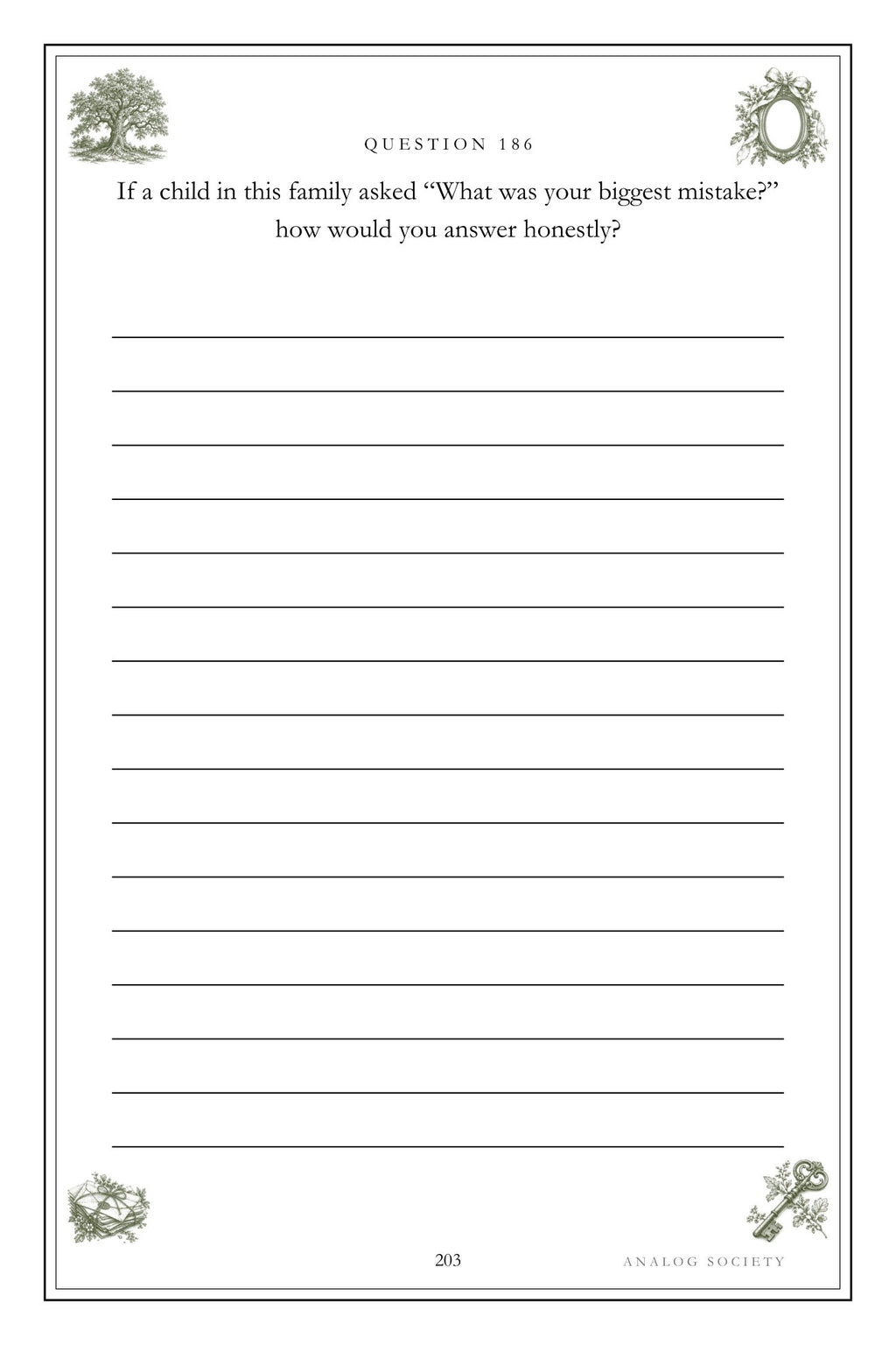 The Names We Nearly Lost hardcover gift edition, inside page 203