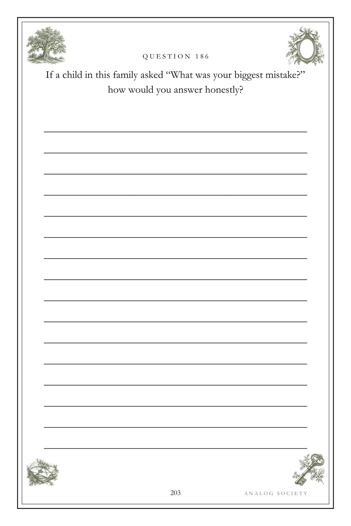 The Names We Nearly Lost hardcover gift edition, inside page 203
