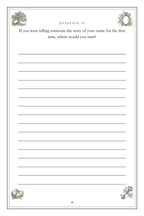 The Names We Nearly Lost hardcover gift edition, inside page 58