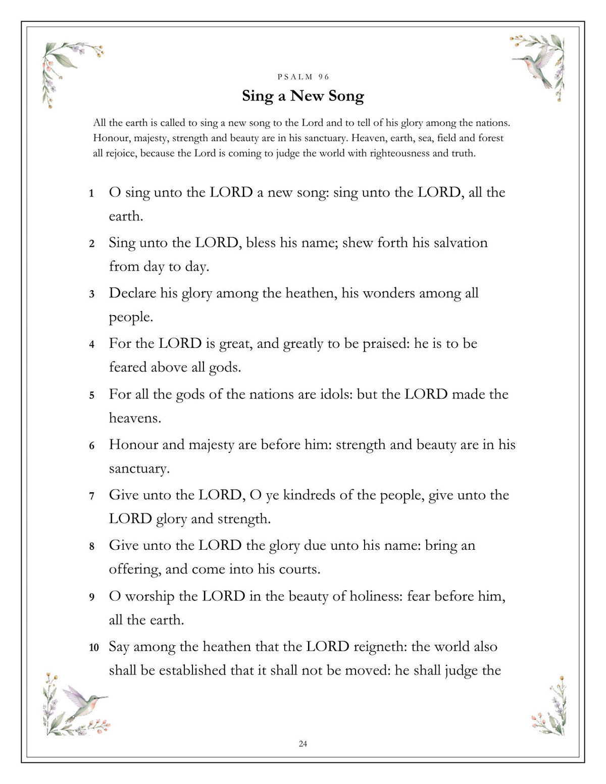 The Nativity - inside page 24: Sing a New Song