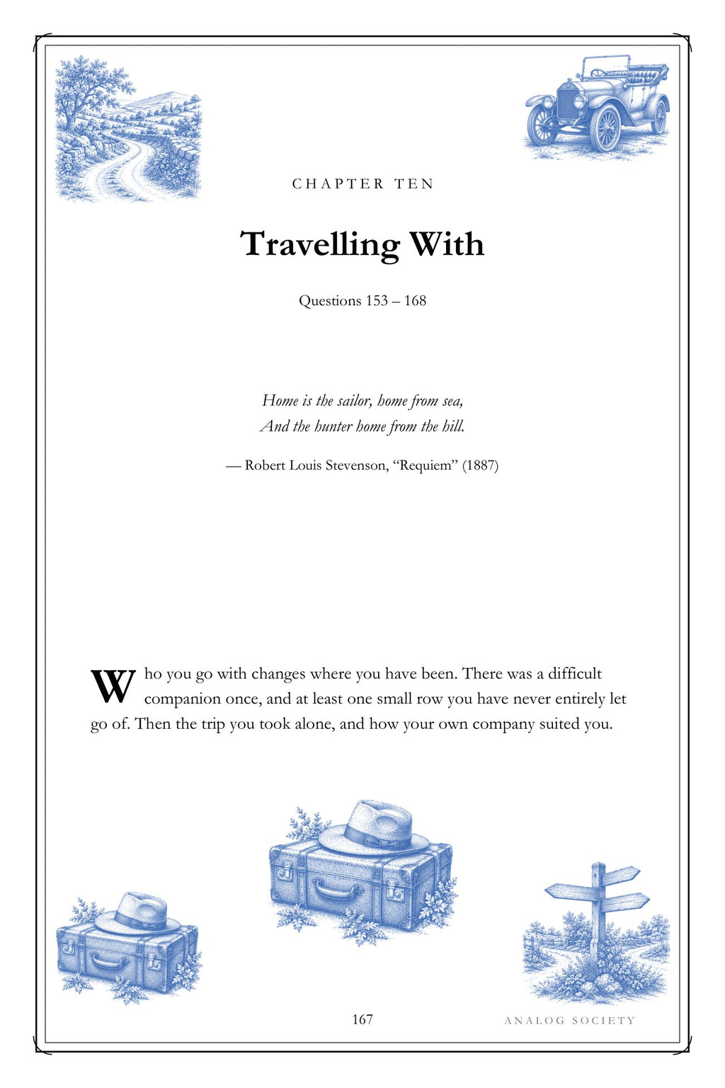 The Roads I Remember hardcover gift edition, inside page 167
