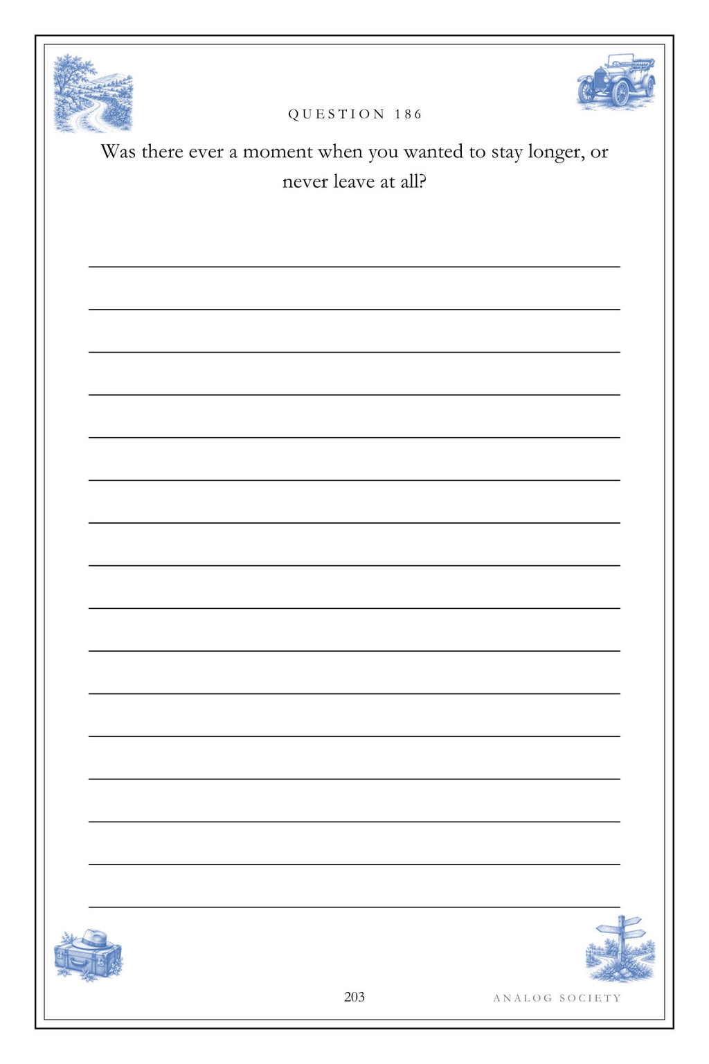 The Roads I Remember hardcover gift edition, inside page 203