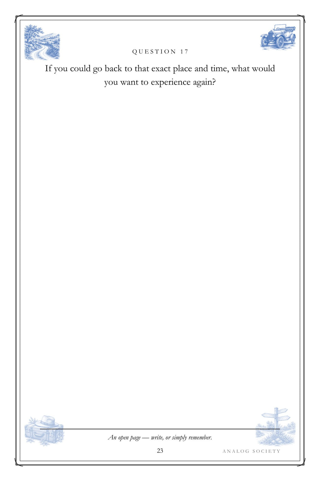 The Roads I Remember hardcover gift edition, inside page 23