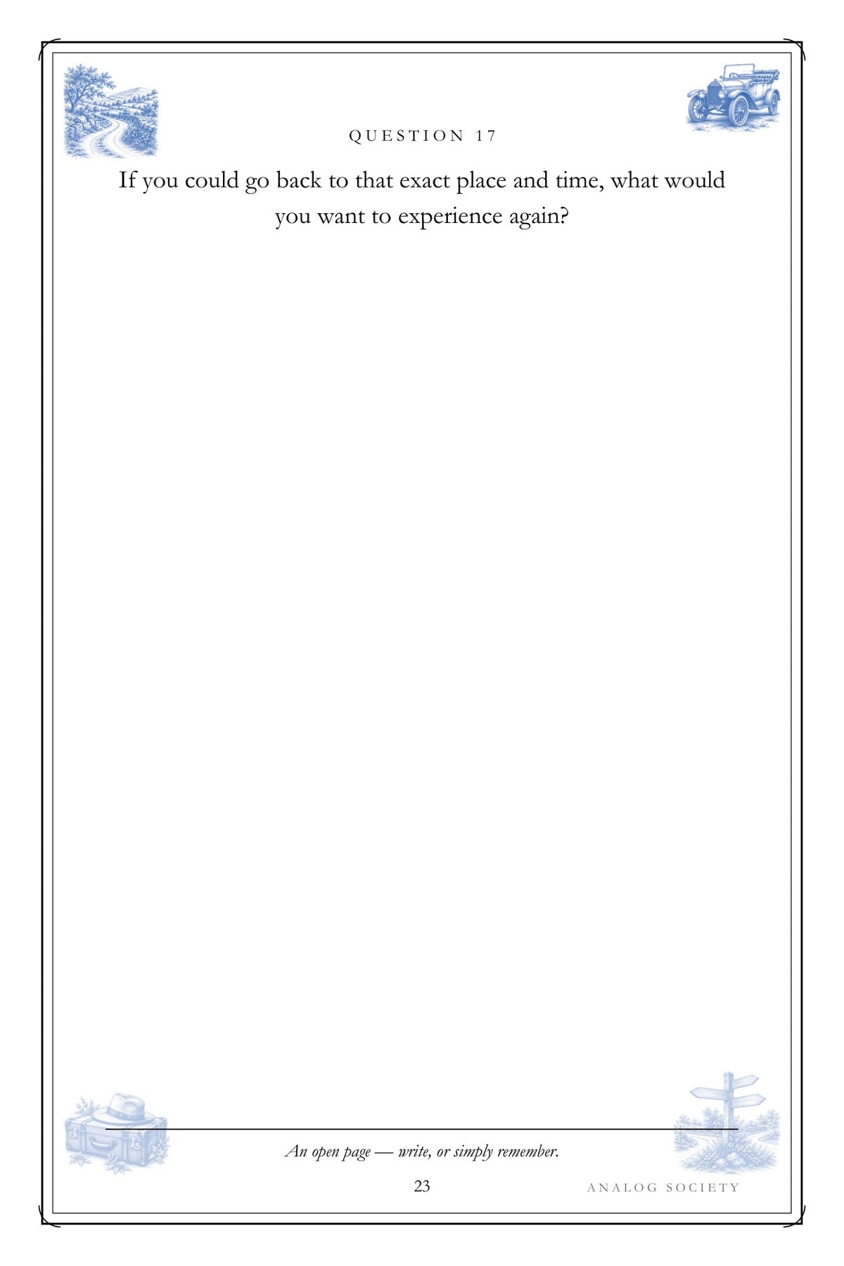 The Roads I Remember hardcover gift edition, inside page 23