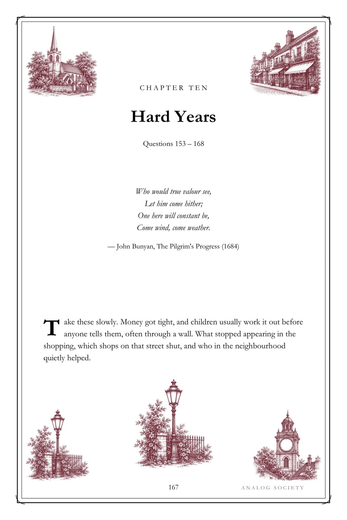 The Town I Knew By Heart hardcover gift edition, inside page 167