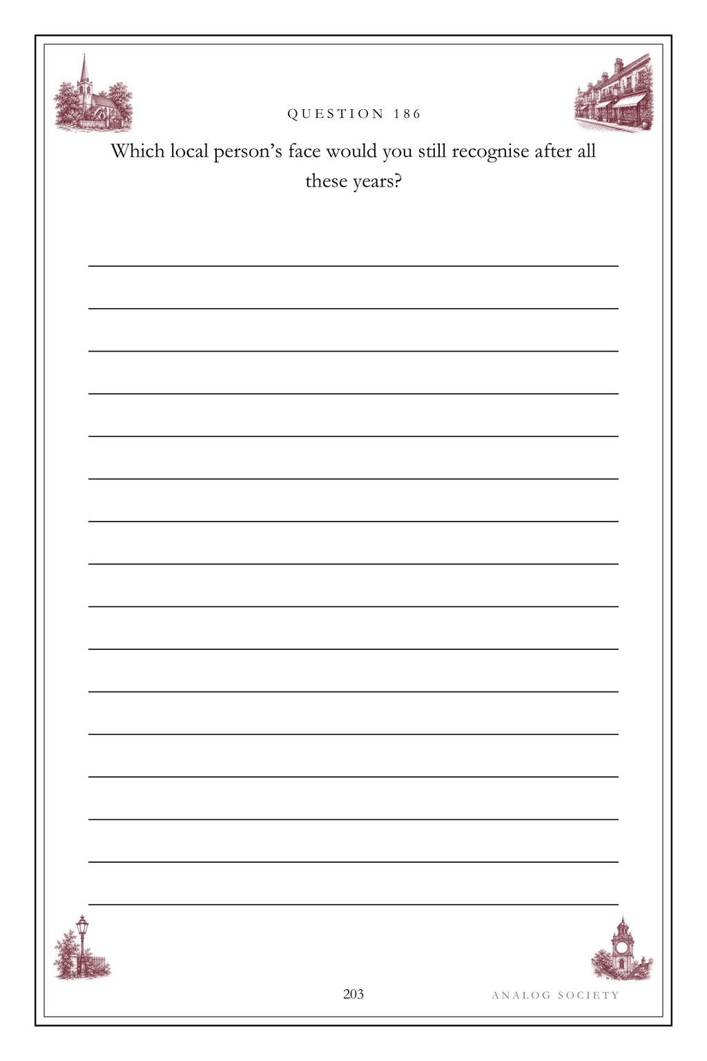 The Town I Knew By Heart hardcover gift edition, inside page 203