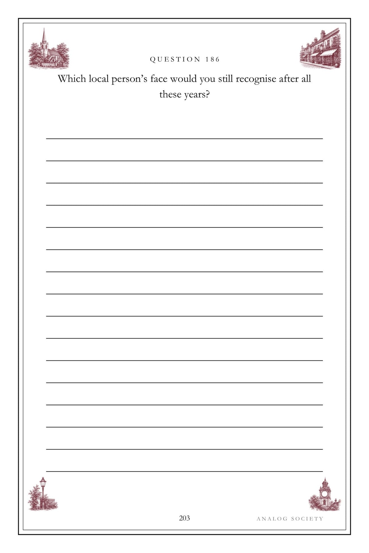 The Town I Knew By Heart hardcover gift edition, inside page 203