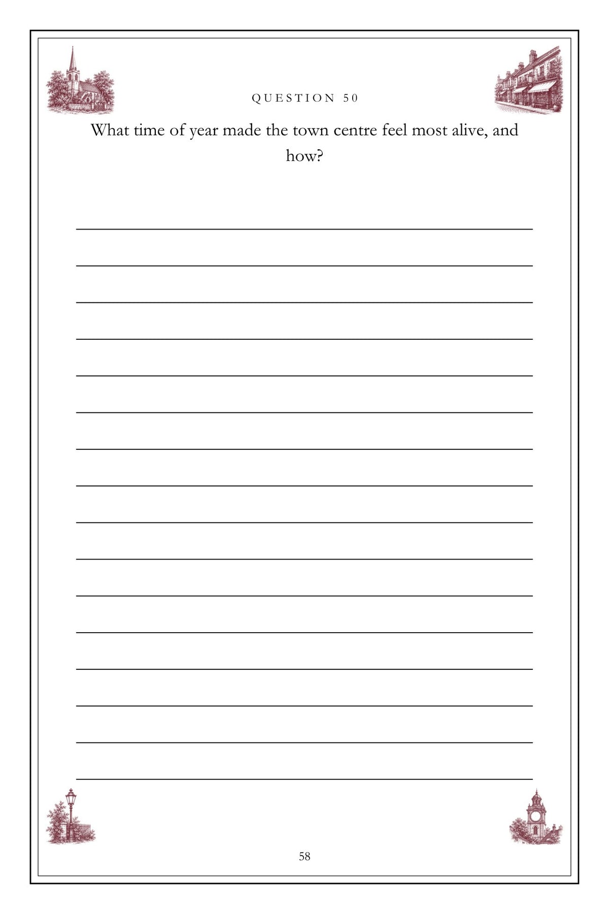 The Town I Knew By Heart hardcover gift edition, inside page 58