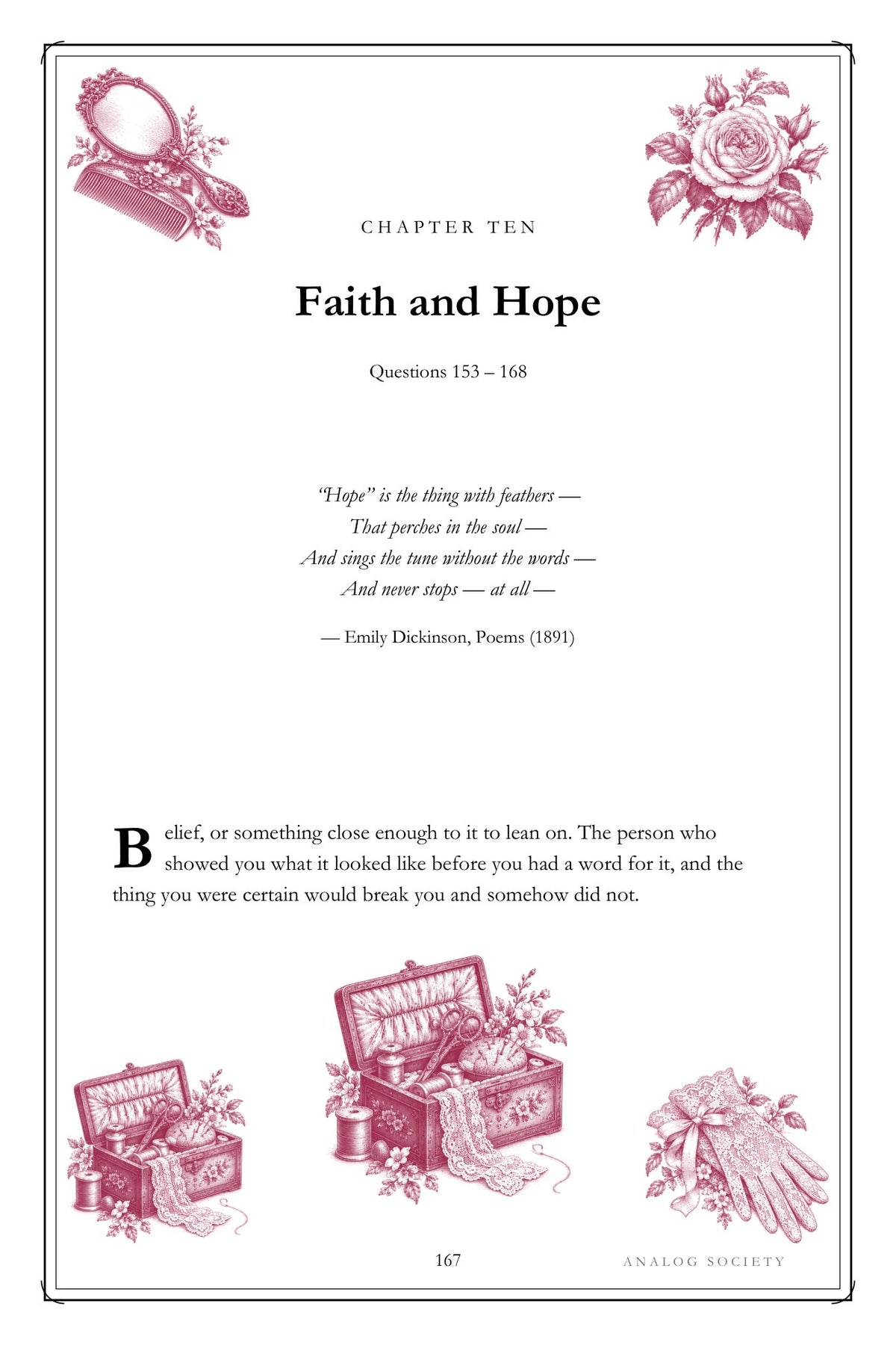 The Woman I Married, In 200 Questions hardcover gift edition, inside page 167
