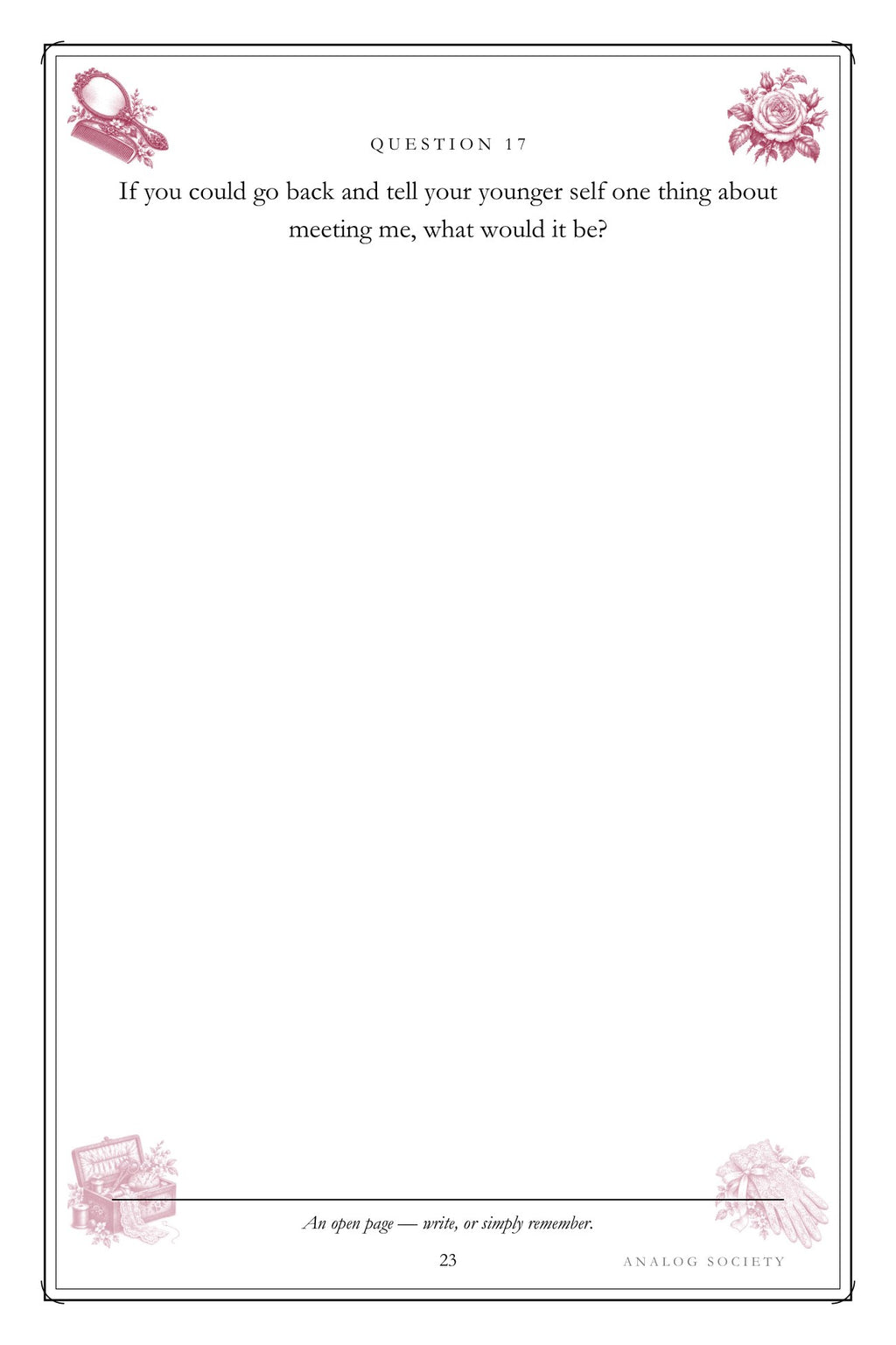 The Woman I Married, In 200 Questions hardcover gift edition, inside page 23