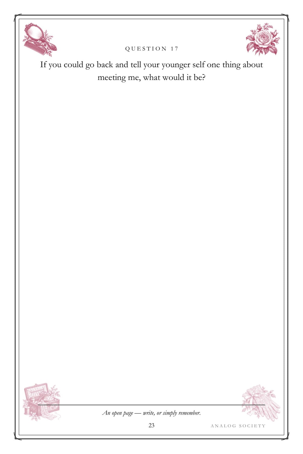 The Woman I Married, In 200 Questions hardcover gift edition, inside page 23