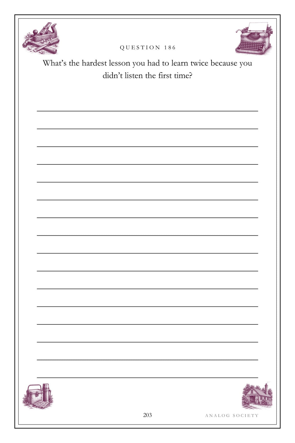 The Work of a Lifetime hardcover gift edition, inside page 203
