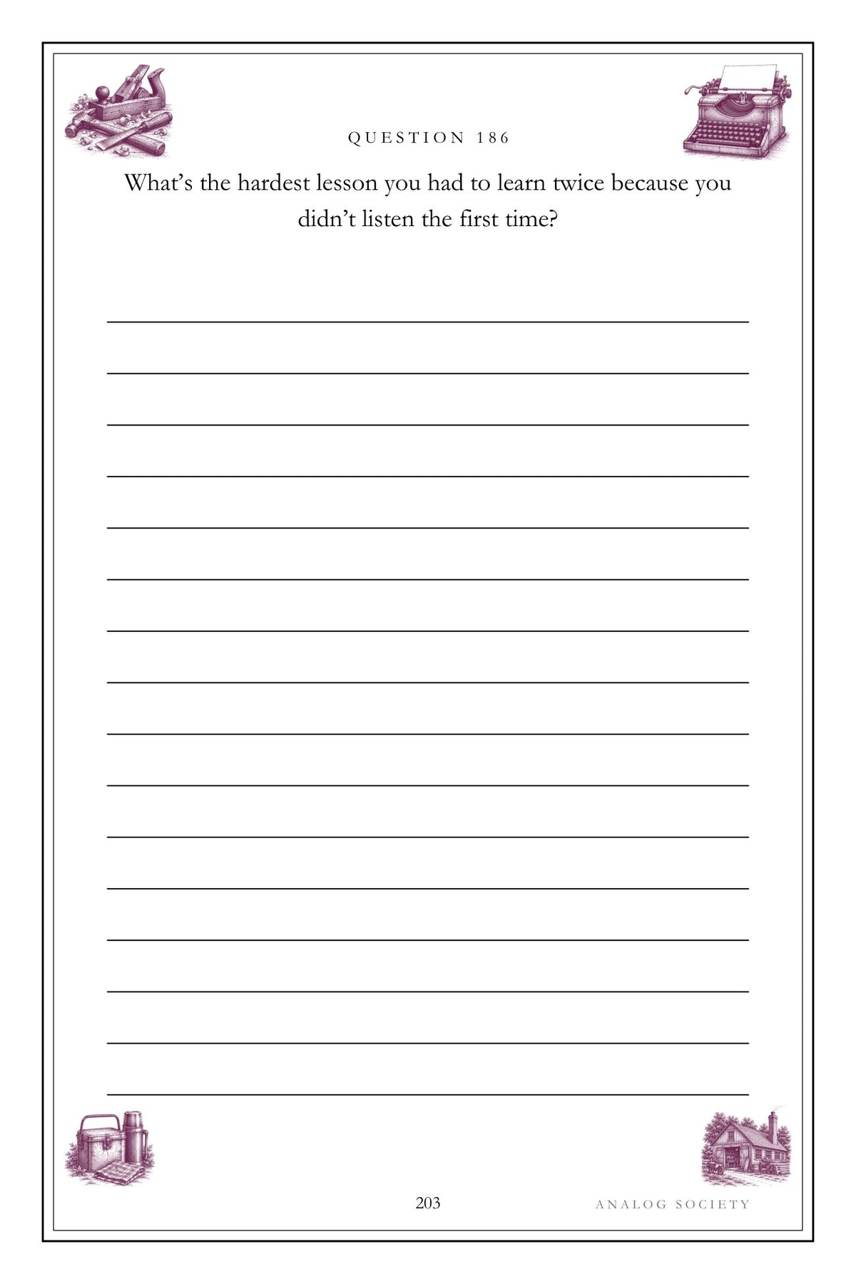 The Work of a Lifetime hardcover gift edition, inside page 203