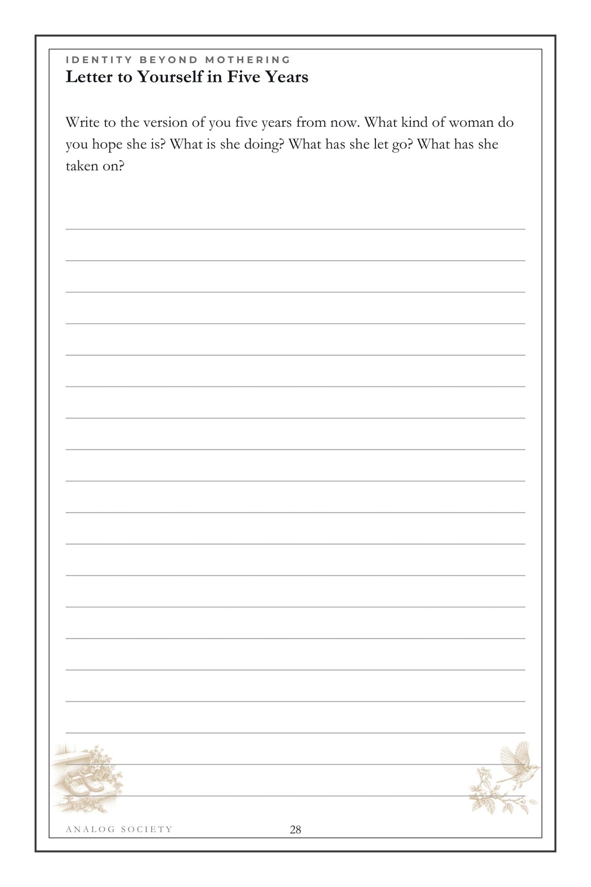 The Years You Were Home hardcover gift edition, inside page 28
