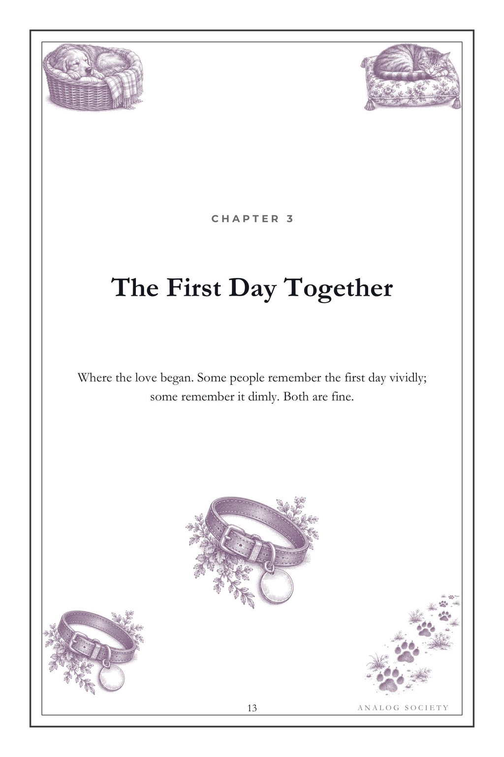 Where You Used to Sleep hardcover gift edition, inside page 13