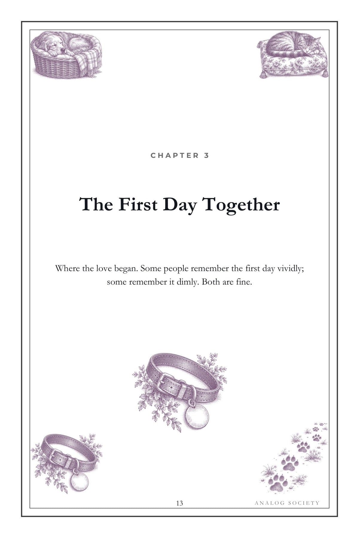 Where You Used to Sleep hardcover gift edition, inside page 13